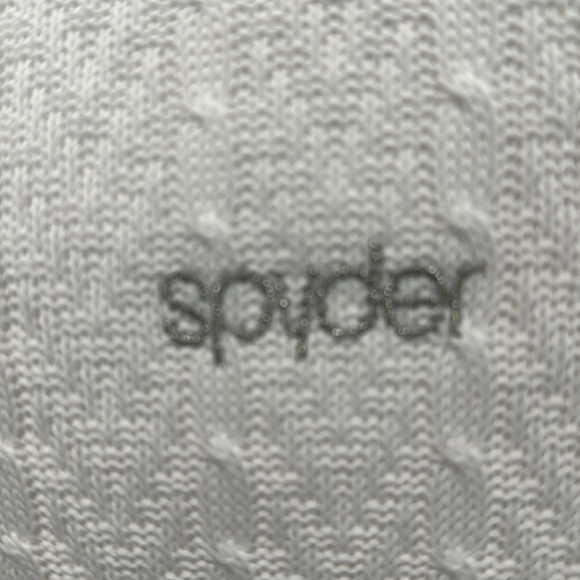 Spyder Zipper Knit Cardigan with Silver Metallic Logos - Size Medium - Picture 4 of 7